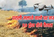 हरियाणा में पराली जलाने वालों पर सख्ती, 30 नए ड्रोन भी लगेंगे